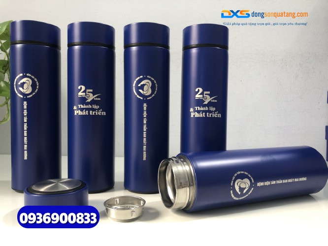 Bình giữ nhiệt quà tặng-Sơn bóng - BGX 001- In logo Thương Hiệu