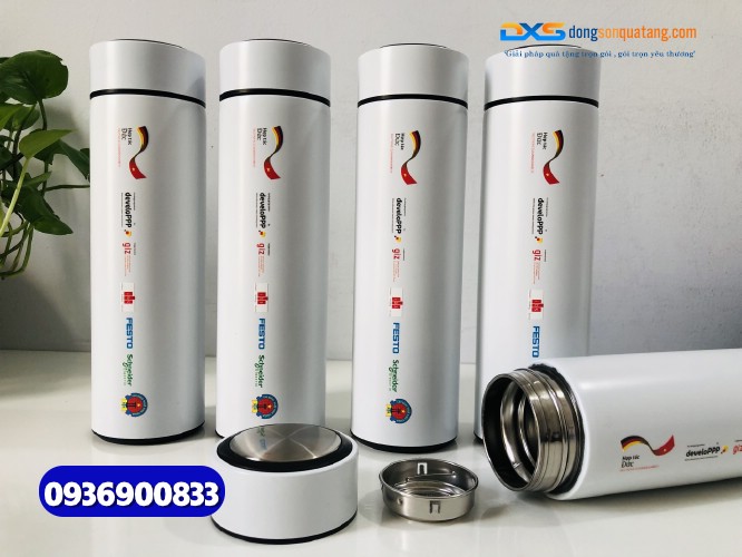 Bình giữ nhiệt quà tặng-Sơn bóng - BGX 001- In logo Thương Hiệu