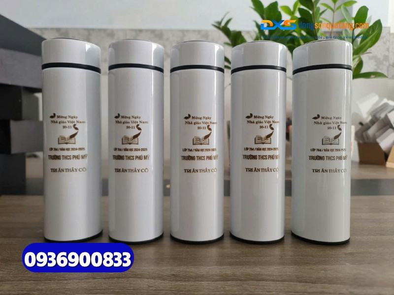 Bình giữ nhiệt quà tặng-Sơn bóng - BGX 001- In logo Thương Hiệu