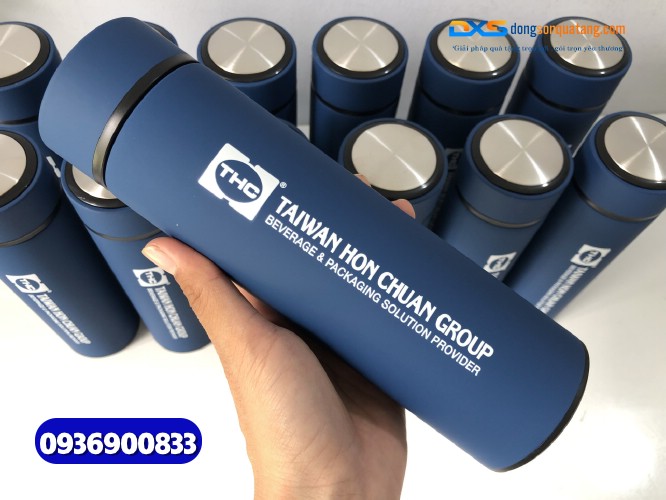 Bình giữ nhiệt quà tặng-Sơn nhám-BGX 002- In logo Công Ty