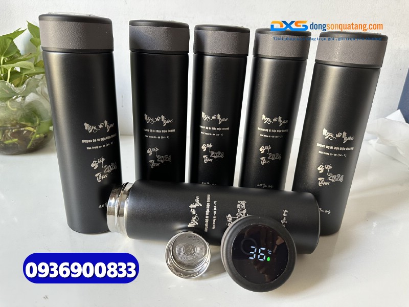 Bình giữ nhiệt quà tặng-Sơn nhám - BGX 002- In logo Công Ty
