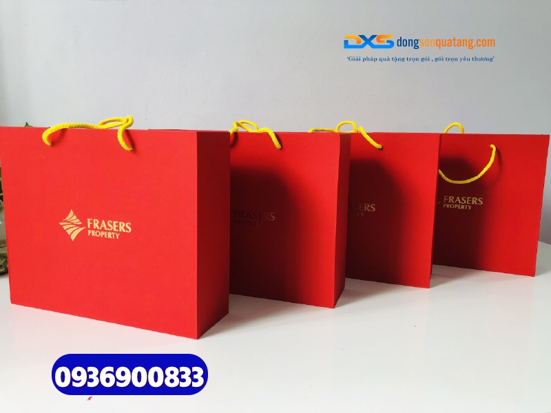 Set quà tặng doanh nhân (Bình giữ nhiệt+Ví đựng namecard+USB+Túi canvas)_In ấn logo FRASERS PROPERTY