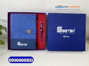 Set quà tặng Công Ty ( Sổ tay gập 2 + Bút kim loại )-SQX 007 - In logo làm quà tặng dành cho Nhân Viên