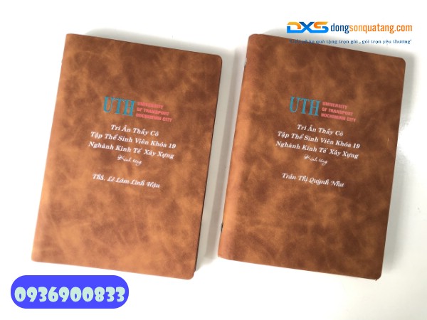 Sổ tay bìa da pu gấp 2 - STX 002 - In logo làm quà tặng tri ân