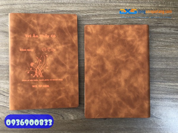 Sổ tay bìa da pu gấp 2 - STX 002 - In logo làm quà tặng tri ân