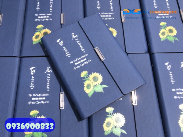 Sổ tay bìa còng gấp 3 - STX 001 - In logo làm quà tặng doanh Nghiệp