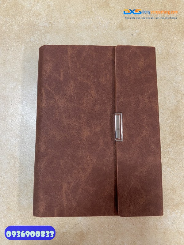 Sổ tay bìa còng gấp 3 - STX 001 - In logo làm quà tặng doanh Nghiệp