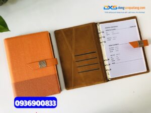 Sổ tay bìa còng gập 2 - STX 004 | in ấn logo làm quà tặng quảng bá Thương Hiệu 