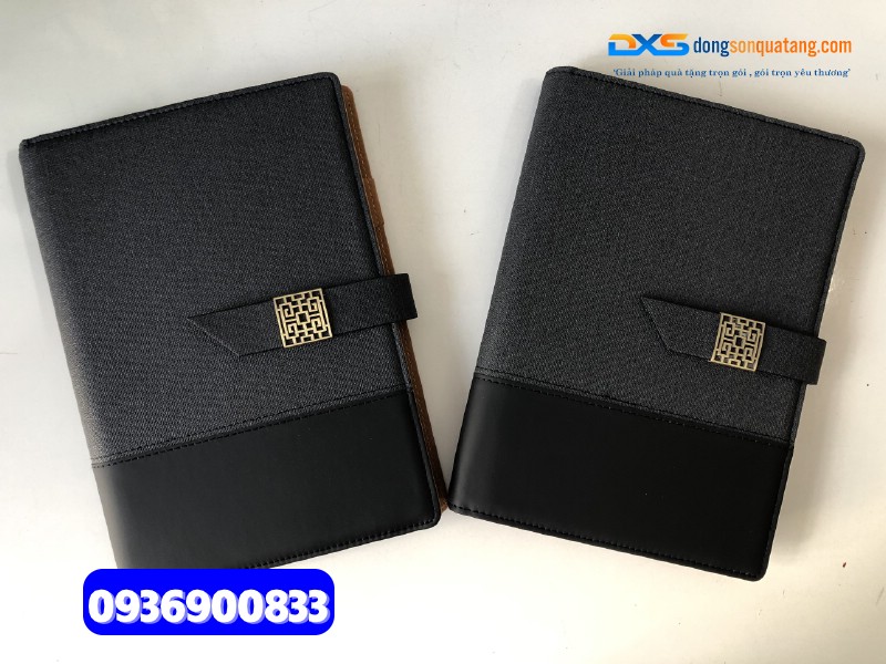 Sổ tay bìa còng gập 2 - STX 004 | in ấn logo làm quà tặng quảng bá Thương Hiệu
