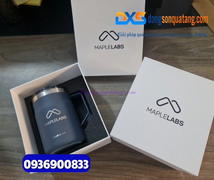 Cốc giữ nhiệt Lock&Lock Metro Mug LHC4219 475ml khắc logo MAPLELABS
