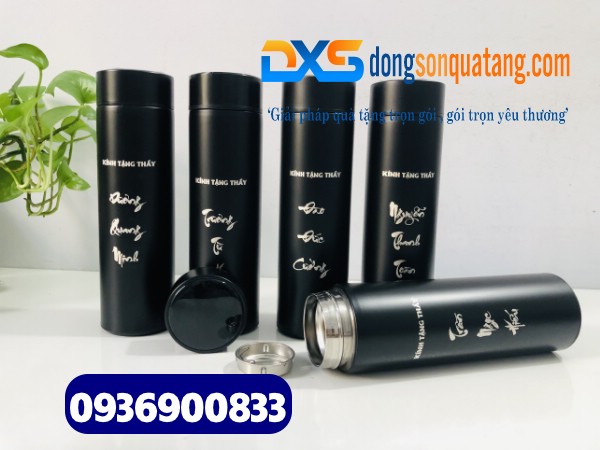 Bình giữ nhiệt in khắc nội dung làm quà tặng thầy cô 