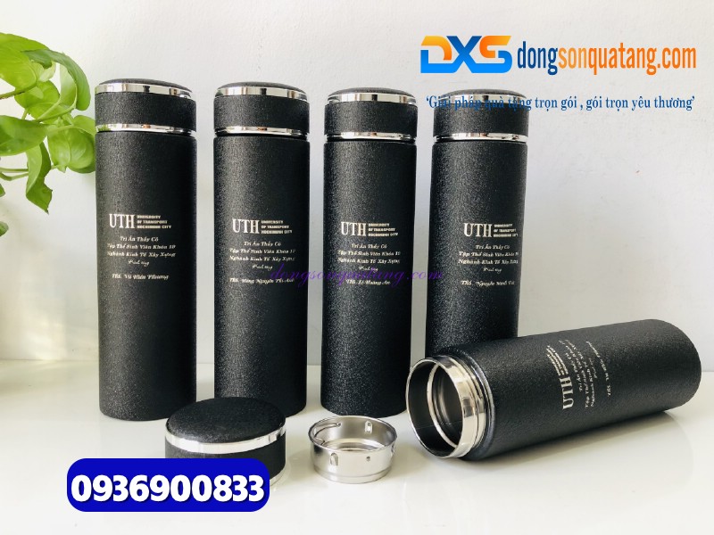 Bình giữ nhiệt nhám sần cao cấp 500ml - Quà tặng doanh nghiệp độc đáo