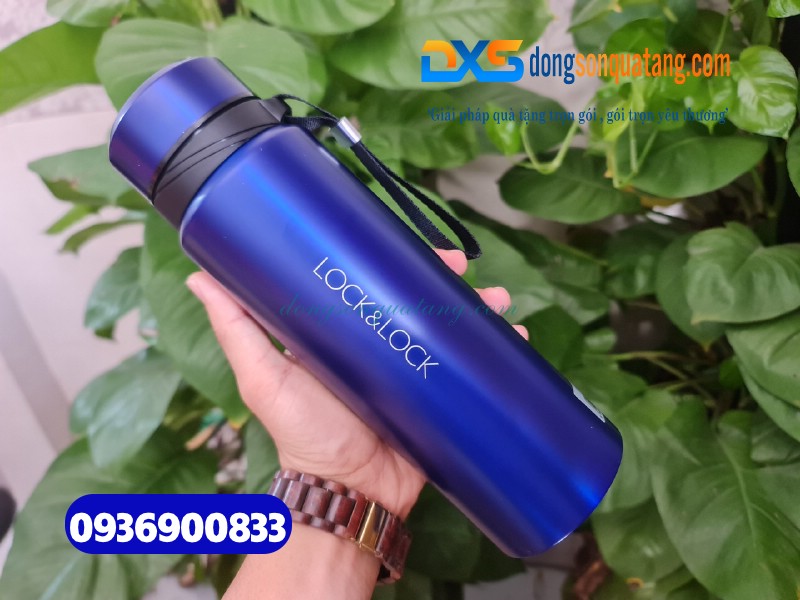 Bình Giữ Nhiệt Lock&Lock dung tích 800ml , màu xanh , khắc logo Công Ty SUMMIT POLYMERS Bình Giữ Nhiệt Lock&Lock dung tích 800ml , màu xanh , khắc logo Công Ty SUMMIT POLYMERS