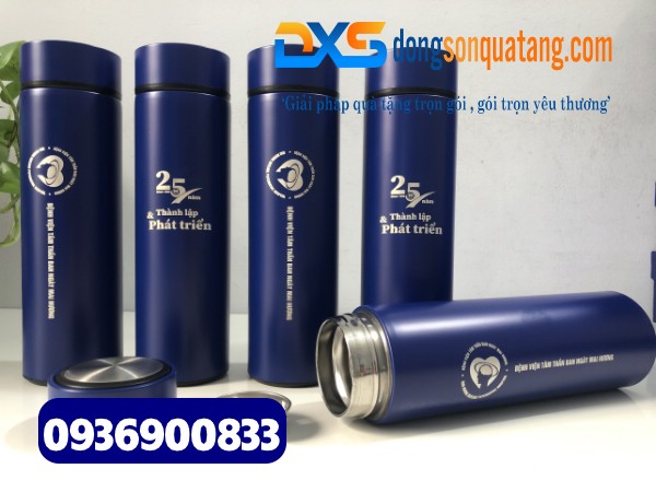 Bình giữ nhiệt inox 304 in logo Doanh Nghiệp