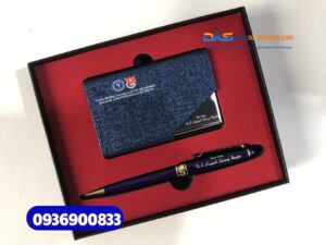 Set quà tặng Cán Bộ Đoàn ( Hộp name card+Bút kim loại cao cấp )- SQX 020 |  In ấn logo ĐTN Đại Học Luật