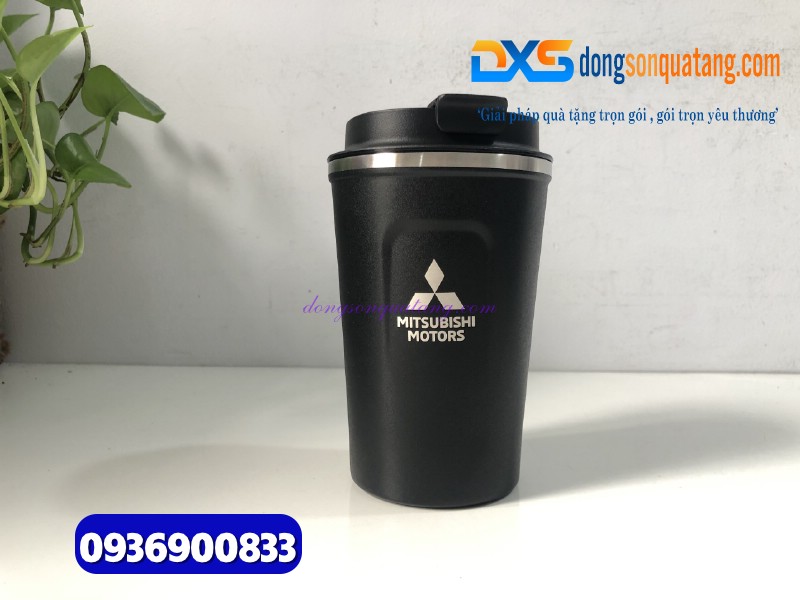 Ly giữ nhiệt Coffe Mug 380ml - màu đen -Khắc logo MITSUBISHI MOTOR 