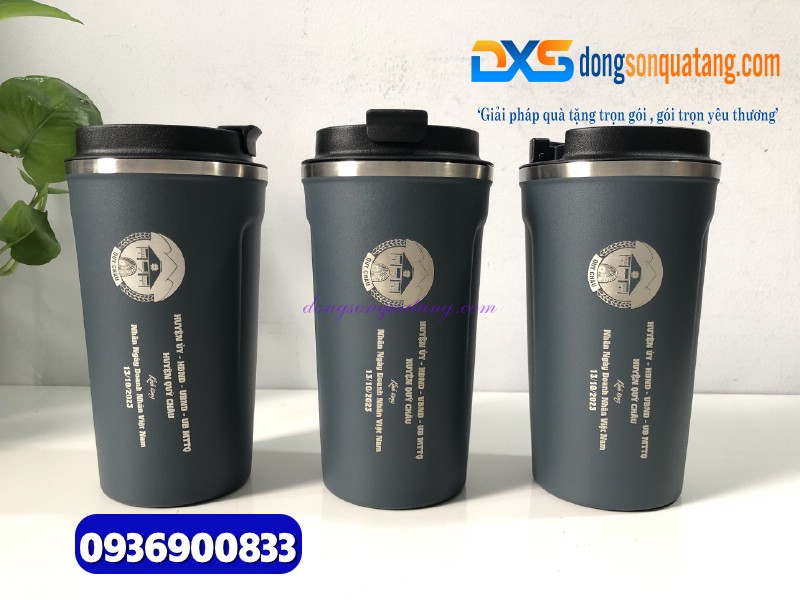 Ly giữ nhiệt - 510ml-màu xanh - Khắc nội dung Tri ân ngày doanh nhân Việt Nam 13-10 