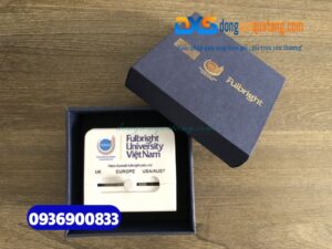 Adapter du lịch in logo Đại học Fulbright Việt Nam
