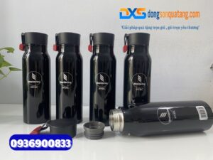 Set quà tặng công nghiệp cao su ( Bình giữ nhiệt Locknlock + Adapter du lịch & Pin sạc dự phòng Energizer )- In logo Tập Đoàn Công Nghiệp Cao Su Việt Nam (VRG)
