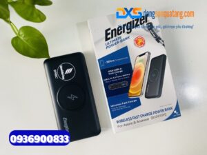 Set quà tặng công nghiệp cao su ( Bình giữ nhiệt Locknlock + Adapter du lịch & Pin sạc dự phòng Energizer )- In logo Tập Đoàn Công Nghiệp Cao Su Việt Nam (VRG)