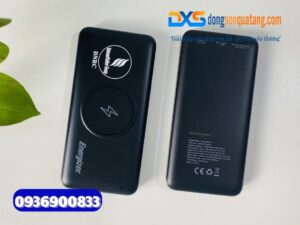 Set quà tặng công nghiệp cao su ( Bình giữ nhiệt Locknlock + Adapter du lịch & Pin sạc dự phòng Energizer )- In logo Tập Đoàn Công Nghiệp Cao Su Việt Nam (VRG)