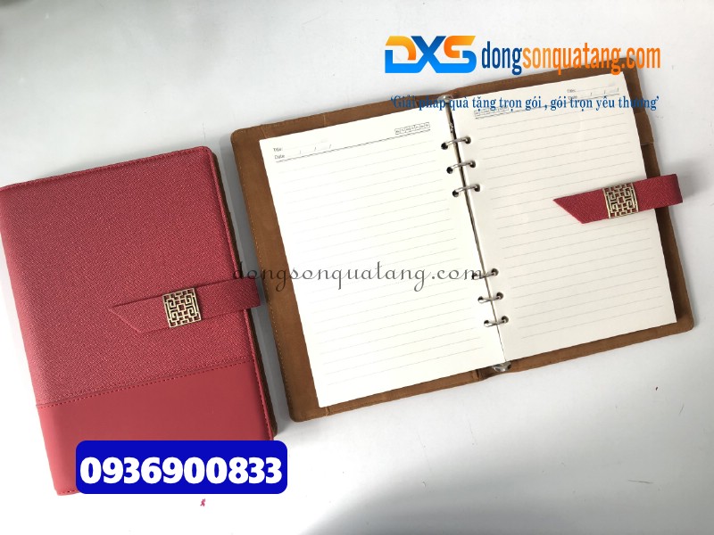 Sổ tay bìa da pu màu đỏ in logo Công Ty số lượng lớn Sổ tay bìa da pu màu đỏ in logo Công Ty số lượng lớn