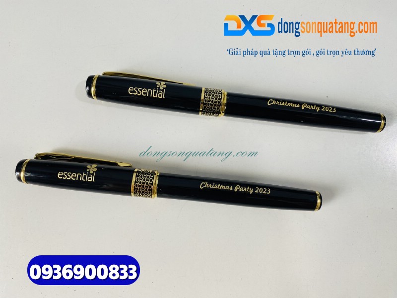 Bút ký tổ ong Màu đen khoen vàng - Khắc logo doanh nghiệp ESSENTIAL