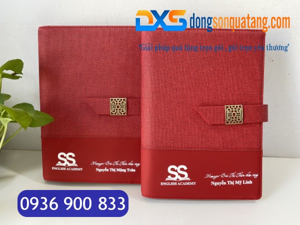 SDX 005 - Sổ Tay In Logo Quảng Cáo A5 Da Pu Khóa Cài Nam Châm Gập 2