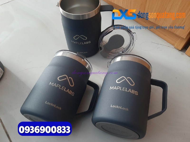 Cốc giữ nhiệt Lock&Lock Metro Mug LHC4219 475ml khắc logo MAPLELABS