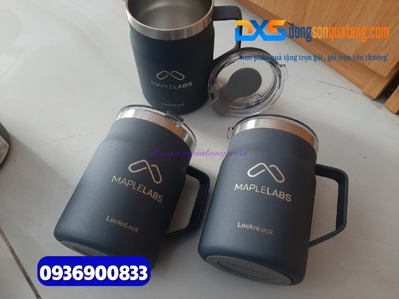 Cốc giữ nhiệt Lock&Lock Metro Mug LHC4219 475ml khắc logo MAPLELABS