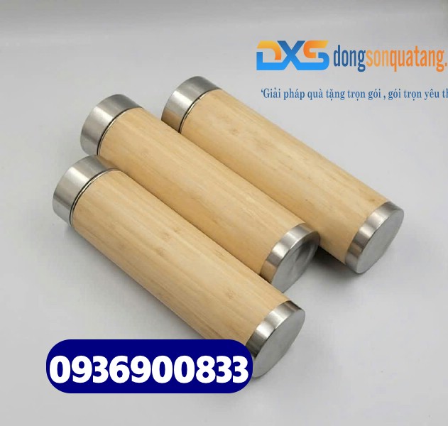 Bình giữ nhiệt vỏ tre 500ml khắc logo theo yêu cầu - Dongsonquatang Bình giữ nhiệt vỏ tre 500ml khắc logo theo yêu cầu - Dongsonquatang