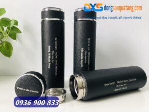 Bình Giữ Nhiệt Nhám Cao Cấp Màu Đen Dung Tích 500ml In Nội Dung Tri Ân Thầy Cô
