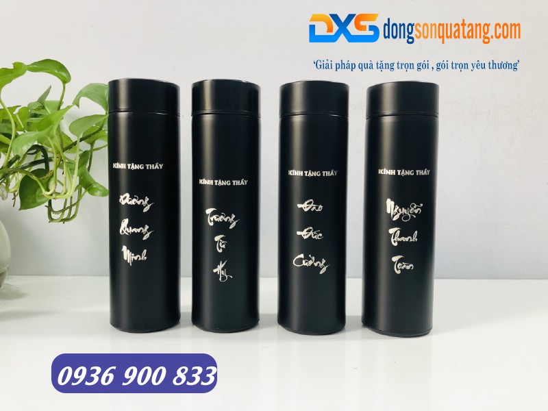 Bình giữ nhiệt in khắc tên thầy 