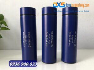 Bình giữ nhiệt màu xanh khắc nội dung tri ân Thầy Cô 20 11