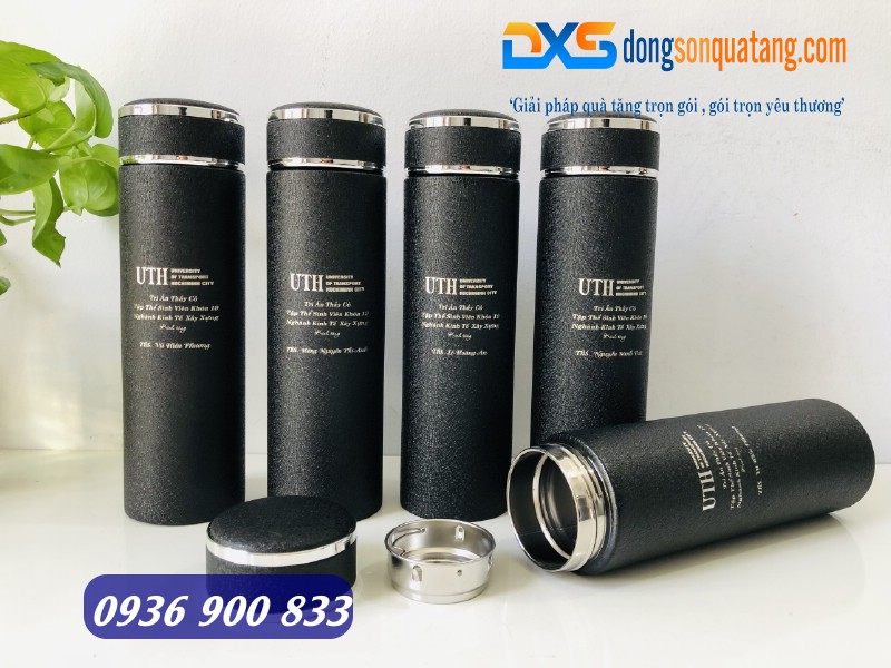 Bình giữ nhiệt khắc logo Trường Đại Học Giao Thông Vận Tải 