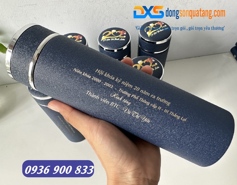 Bình giữ nhiệt in nội dung làm quà tặng 