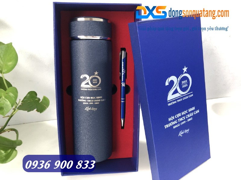 Bộ quà bình giữ nhiệt in tên thầy cô giáo 
