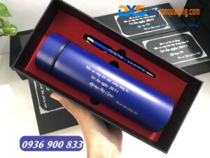 Combo Bình giữ nhiệt - Bút kim loại in khắc nội dung tri ân thầy cô giáo