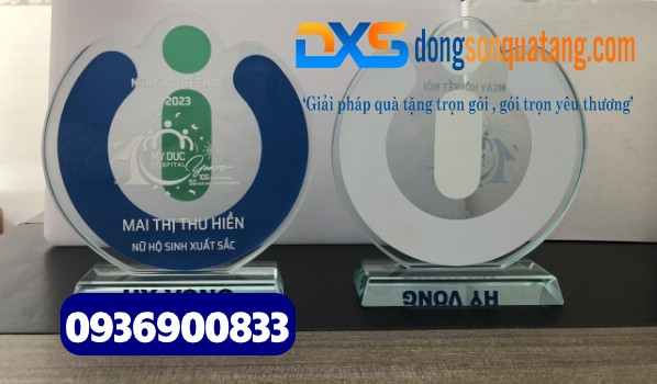 Cúp Pha Lê In Nội Dung & Logo Hy Vọng 
