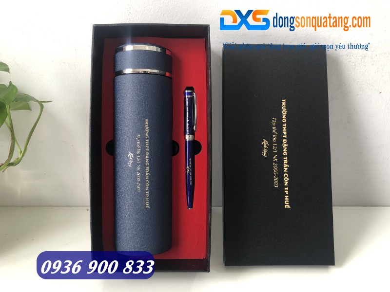 GIFT SET Bình Giữ Nhiệt,Bút Kim Loại In Khắc Trường Đặng Trần Côn GIFT SET Bình Giữ Nhiệt,Bút Kim Loại In Khắc Trường Đặng Trần Côn
