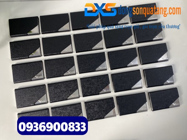 Hộp Đựng Name Card Da Khắc Logo VIECOI