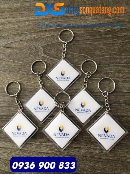 Móc khóa nhựa in logo Công Ty NEVADA Móc khóa nhựa in logo Công Ty NEVADA