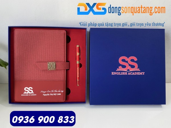 Gift set Sổ Bút In Logo | Quà Tặng Đông Sơn X ENGLISH ACADEMY