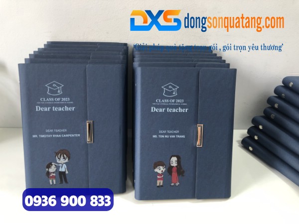 Bộ Quà Tặng Sổ Da , Bút Bi Kim Loại In Khắc Logo Trường AUTRALIA