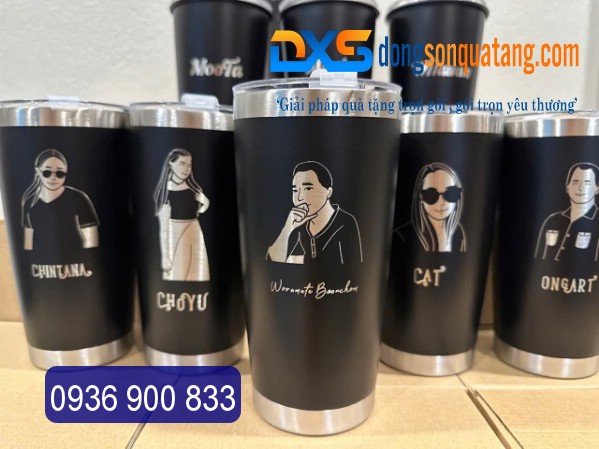 LGN 008 - Ly Giữ Nhiệt In Hình Theo Yêu Cầu Làm Quà Tăng