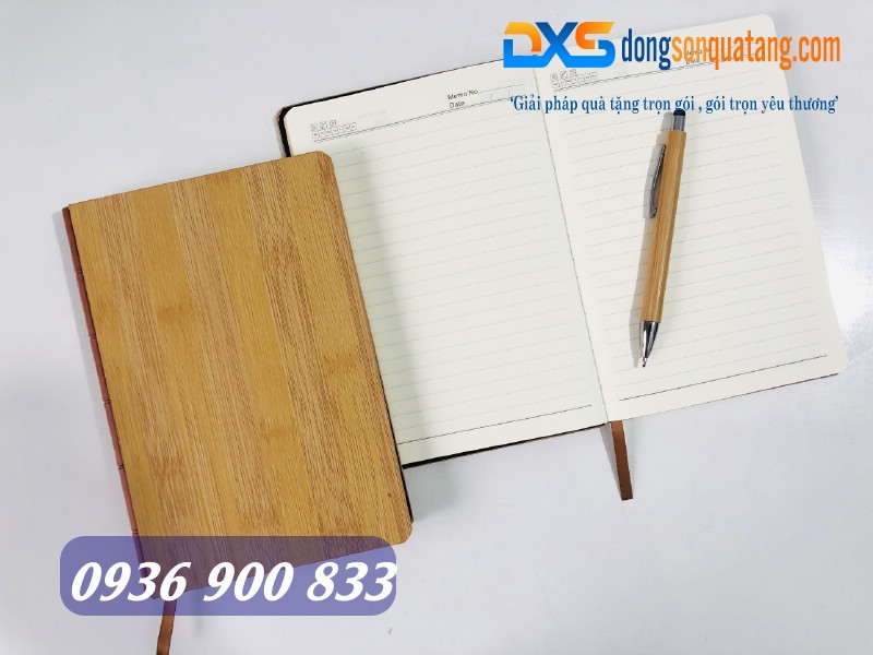 Sổ gỗ , bút gỗ 