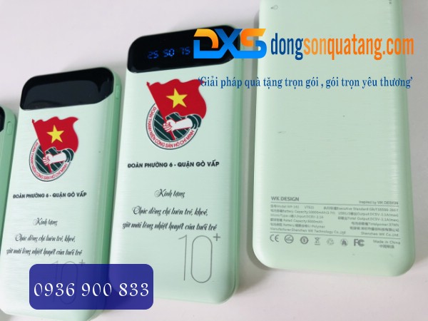 Sạc Dự Phòng Led Display WP161 10000mAh In Logo Đoàn Thanh Niên