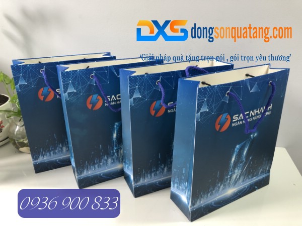 Túi Giấy Ivory In Logo Ngân Hàng Năng Lượng SAC NHANH 