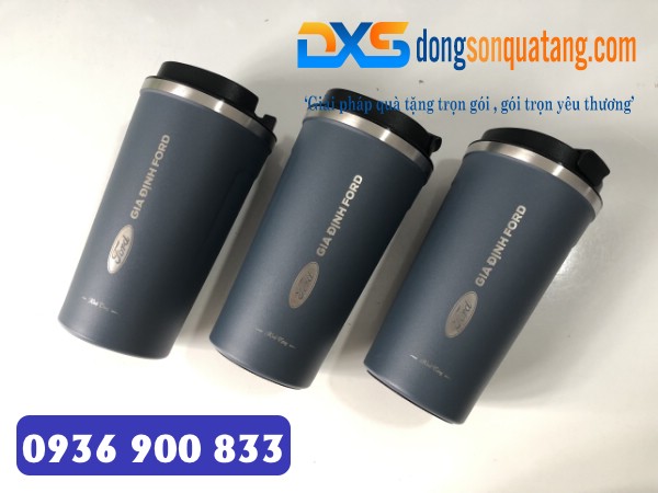 Ly Giữ Nhiệt Inox In Khắc Logo Hãng Xe FORD GIA ĐỊNH Quà Tặng Khách Hàng