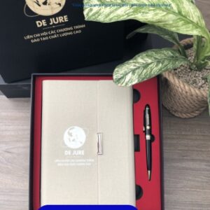 Set quà tặng doanh nghiệp ( Sổ tay bìa còng + bút kim loại )-SQX 006
